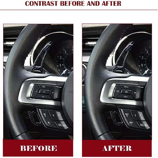 Car Button Stickers Interior Decals Compatible with Ford Mustang Steering Wheel Switch Control Dash Button Repair Sticker Kit