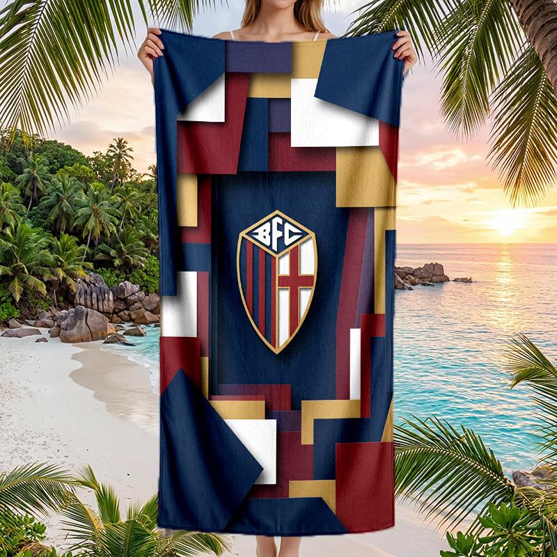 Bologna FC print Quick Dry Beach Towel Microfiber Absorbent Portable Travel Swimming Towel