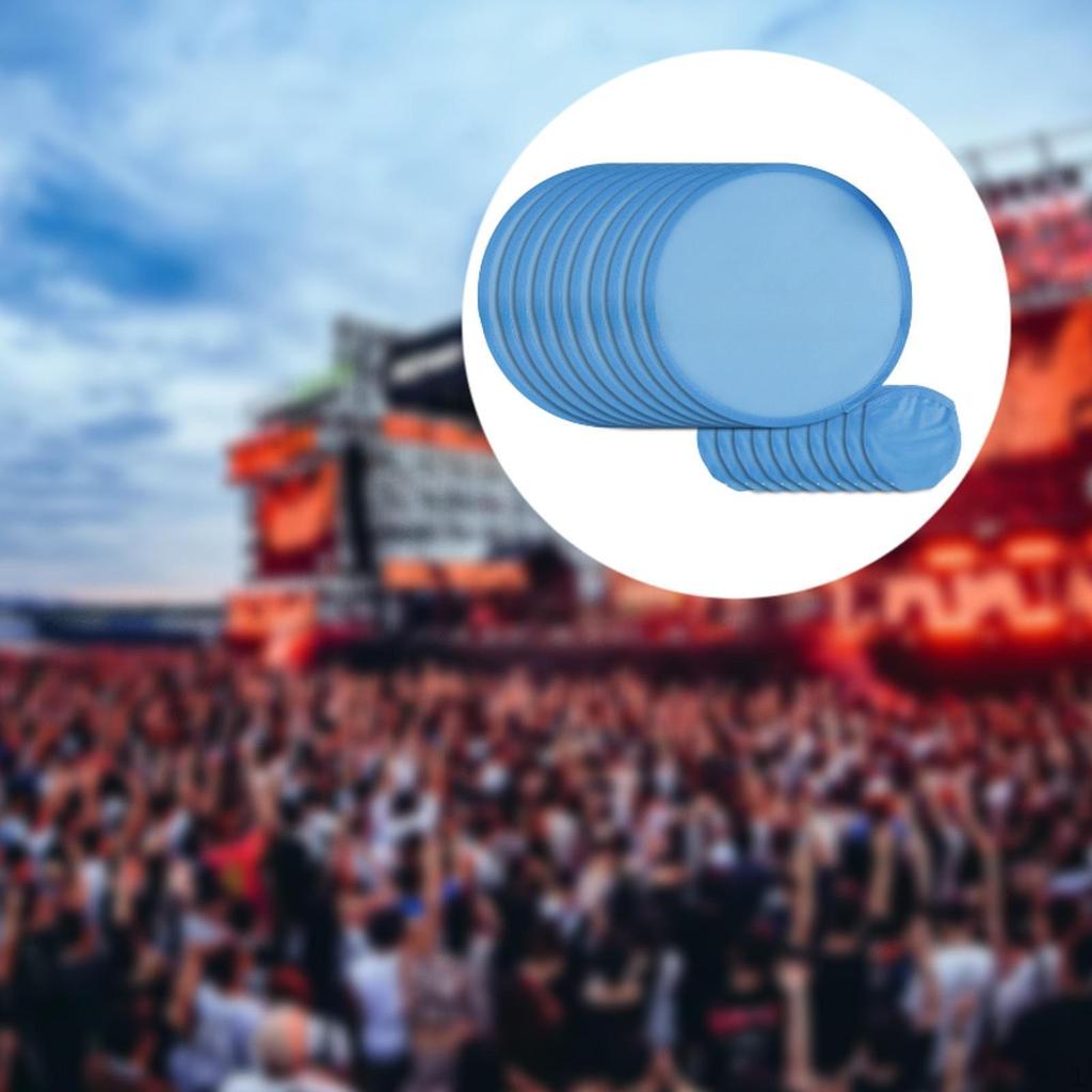 Складной веер из 10 предметов, Летающий диск, Классический, Диаметр 20 см, Круглый, Портативный для