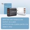 USB-зарядное устройство с несколькими портами, стабильный выход, вилка стандарта США, высокоэффективная быстрая зарядка PD20W, 3 USB и зарядная головка Type-C, аксессуары для мобильных телефонов