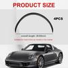 Augeny 4PCS Car Fender Trim Strip, Carbon Fiber Arch Anti-Scratch Wheel Header Protection Pad, Universal Curved Anti-Collision Wheels Lip Strip, Car