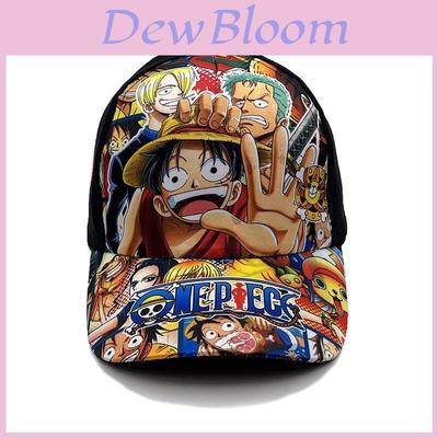 Детская бейсболка One Piece с принтом из полиэстера, защита от солнца для летнего использования на улице