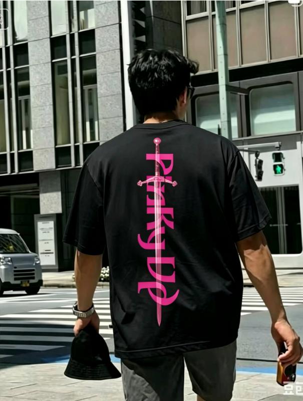 Kpop Katseye PINKY UP Tshirt Unisex and Unisex Summer Cotton Y2K Clothing Vintage Fashion Round Neck Short Sleeved Tee Streetwear