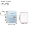 Mini Photocard Holder Transparent 16 Pockets Photo Album Keychain Idol Kpop Photocard Holder Binder Photocards Collector Book