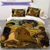 Gorillaz Pattern Bedding uilt Set uilt Cover Pillowcase Home Decoration Birthday Gift (1 * duvet cover + 2 * pillowcase without core)