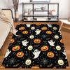 Halloween Ghosts and Pumpkins Pattern Rug Non-slip rug suitable for living room and bedroom sofas.