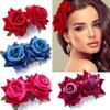 Новая Свадебная Искусственная Роза Цветок Заколка для Волос Бархатная Ткань Гребень для Волос Женские Свадебные Аксессуары для Вечеринки Подружек Невест Заколка для Волос Ювелирные Изделия