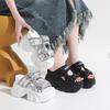 Fashion Platform Slippers Women Summer Shoes Black Height Increasing Casual Sports Sandals Chunky High Heel Ladies Slides Zapatos Mujer