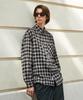 MINIMALPROJECT Oversized Saint Tartan Check Shirt Mls230 [Black]