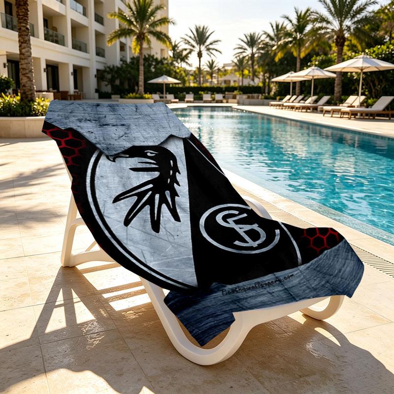 SC Freiburg Print Beach Towel Design, Soft, Lightweight. for Home Bathroom, Spa, Pool, Yoga, Surfing, Camping, Gift for Family, Friend