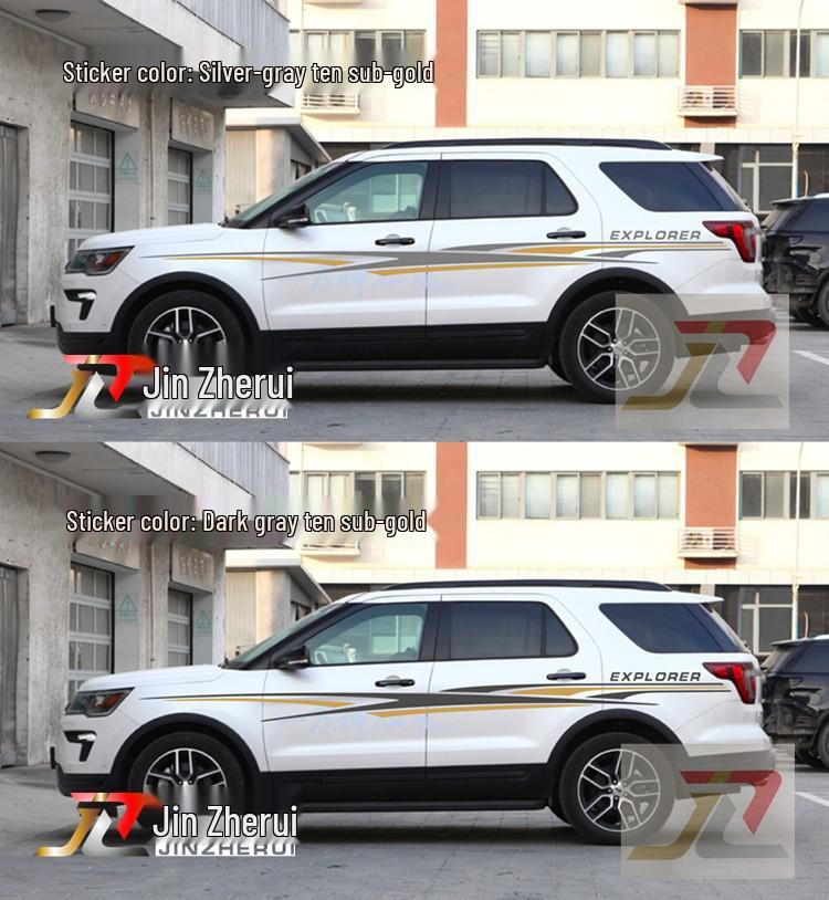 Полосы на кузов Ford Explorer: Пользовательские наклейки на поясную линию для персонализации автомобиля