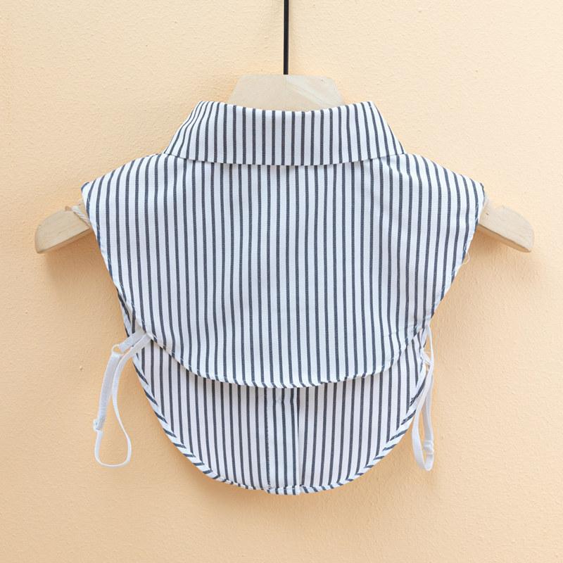 Полосатый большой заостренный воротник, женский универсальный искусственный воротник, осенне-зимний свитер, декоративный воротник, корейская версия, полиэстеровый искусственный воротник рубашки