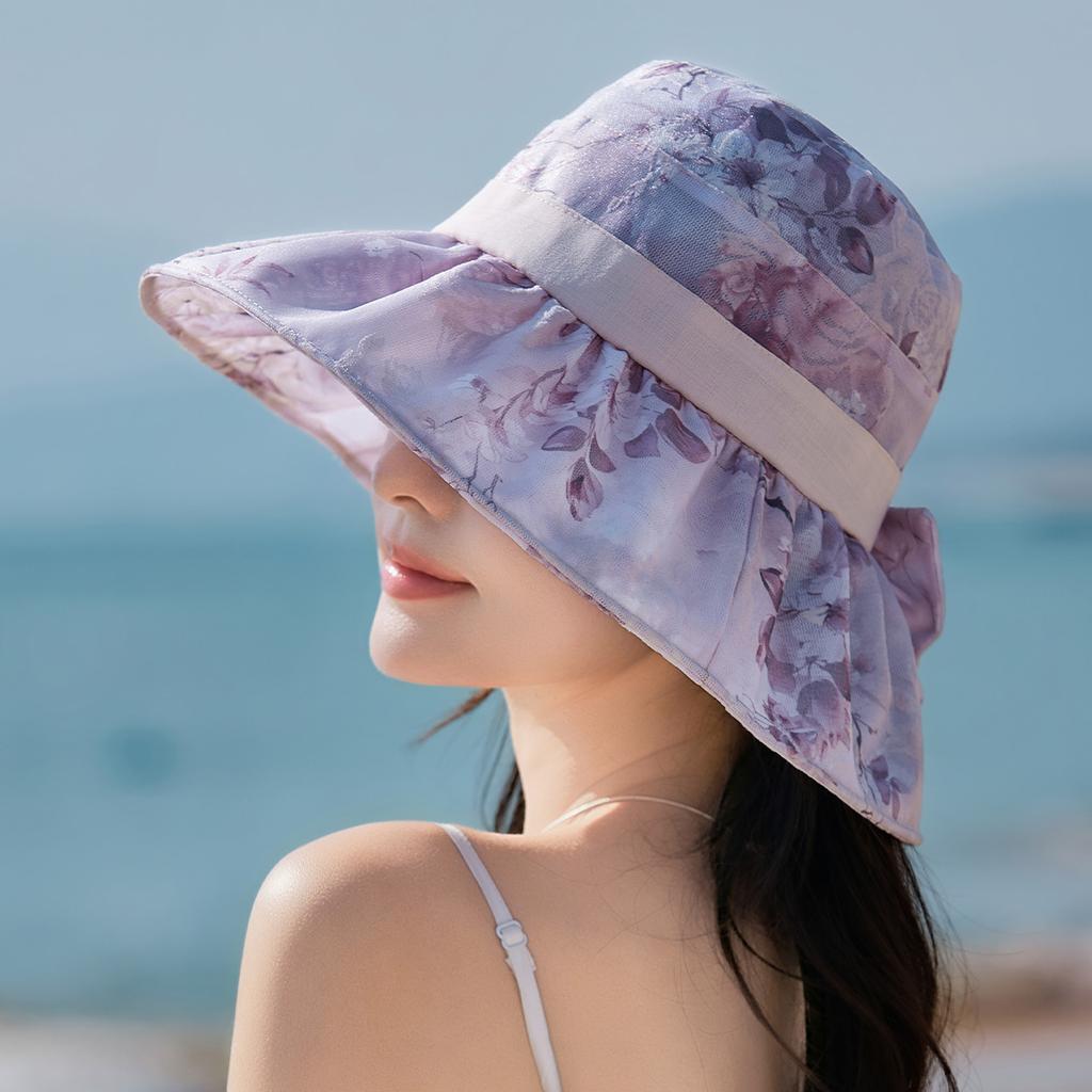 Eugen Yarn Bucket Hat Women's Spring Summer Breathable Sunscreen Fashion Versatile Sun Hat Thin Sun Hat