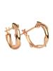 10k K10 Pink Gold Hoop Snap Earrings for Kk110 [Four-Leaf Clover] Earrings, Women