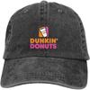 Кепка-бейсболка Dunkin с пончиком, унисекс, для кемпинга, винтажная, джинсовая, классическая хлопковая, папина кепка, регулируемая, однотонная