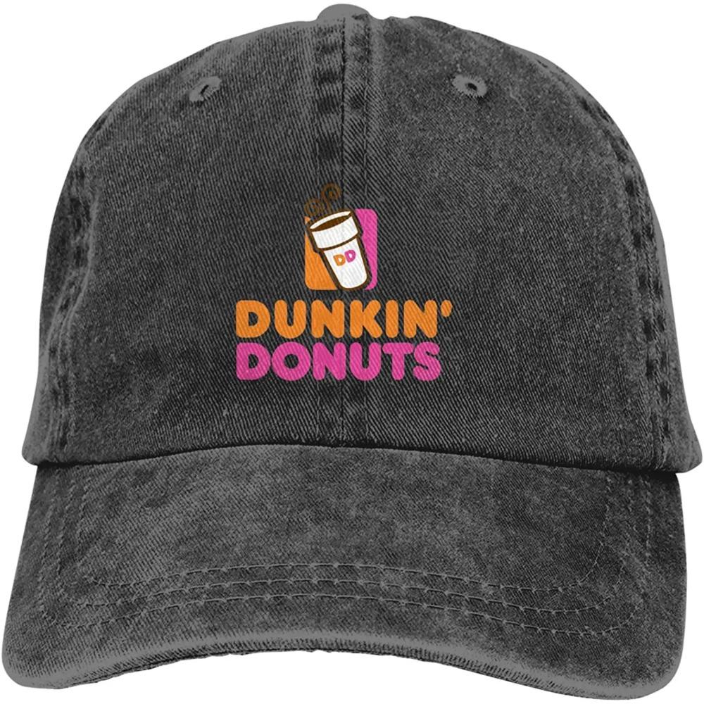 Кепка-бейсболка Dunkin с пончиком, унисекс, для кемпинга, винтажная, джинсовая, классическая хлопковая, папина кепка, регулируемая, однотонная