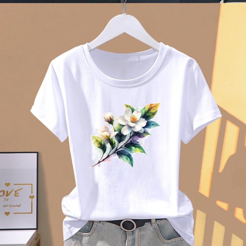 (Asian Size) Ramadan Trend Style Letter Graphic Tee Casual T Clothing Print Female Casual Women's Top Fashion Short Sleeve T-shirt