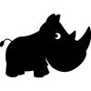 Giant Slate Sticker Rhinoceros 80 X 58 Cm 1 Piece