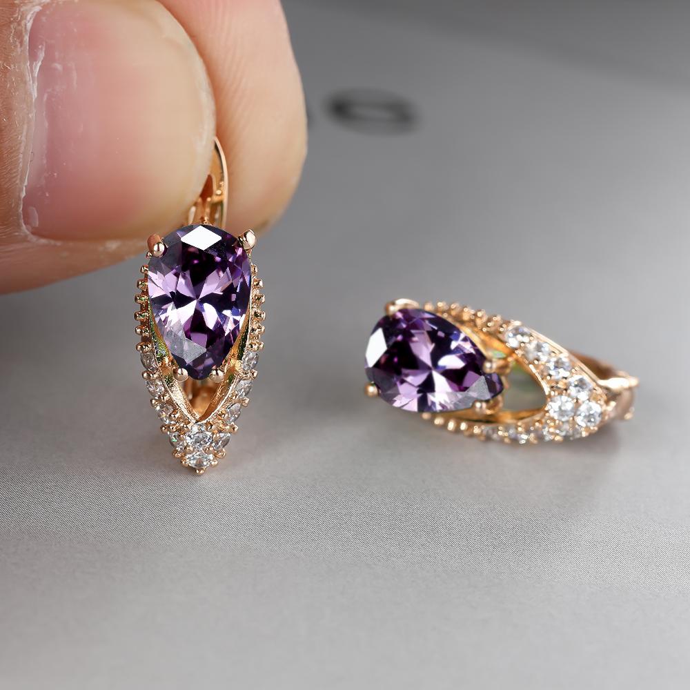 2022 New Geometric Teardrop Cut Green Stone Earrings Temperament Long Drop Trendy Female Earrings