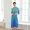 Plara Long Lapel Belted Long Dress + Belt Set