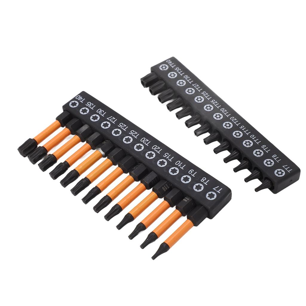 26Pcs Screwdriver Bit Star S2 Alloy Steel 14in Hex Shank Screwdriver Bit for Maintenance