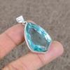 Green Amethyst Gemstone Handmade 925 Sterling Silver Jewelry Pendant 1.81" KKG-65