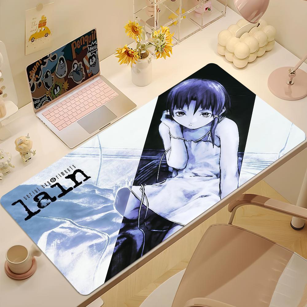 Serial EExperiments Lain Mouse Pad Large NonSlip Lockedge Desktop Computer Desk Mat Keyboard Mousepad Office Gamer Student