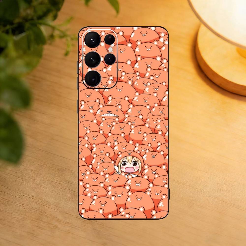 Мимуто!Чехол для телефона Umaru-Chan для Samsung S25,24,23,22,30,21,10,9,Ultra,Plus,Lite Мягкий Черный Чехол