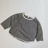 GL-Дети: Корейская весенняя полосатая футболка с длинным рукавом для мальчиков и девочек – повседневная и удобная