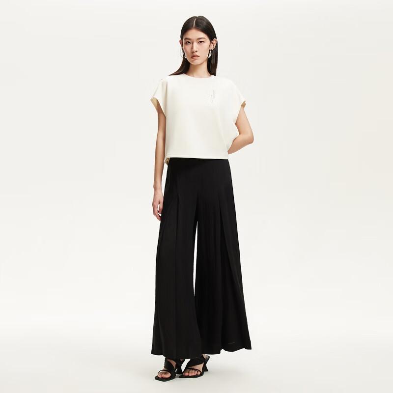 VEROMODA 2025 Mid-Waist Pleated Wide-Leg Trousers