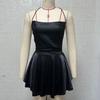 Летнее женское платье Короткие сексуальные тонкие тонкие платья с открытой спиной и бретельками на шее