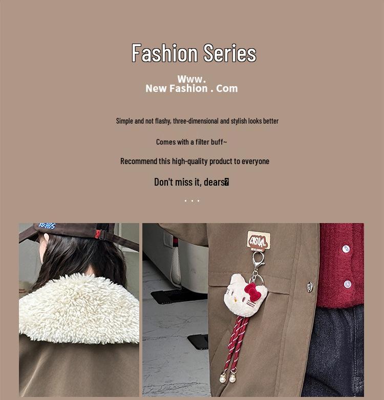 Девичье стеганое пальто - 2025 Осень/Зима Модная утолщенная хлопковая куртка для больших детей