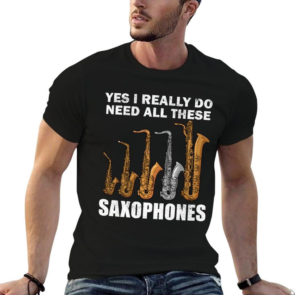 Saxophonist Gifts Jazz Music Gift Unisex Unisex Saxophone TShirt Big Size Short Sleeve Tee for Unisex