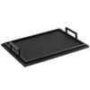 Light Luxury Style Rectangular Metal Leather Tray Ornaments Model Room Hotel Living Room Kitchen Portable Dinner Plate Decorations