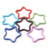 10 шт. Разноцветные карабины в форме пятиконечной звезды, карабинные крючки из алюминиевого сплава, аксессуары для DIY, пряжка для брелка для кемпинга, походов