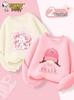 Snoopy Girls' Long-Sleeve Crewneck Pullover Sweatshirt