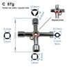 Universal Triangle Key Cross 4 Way Multi Cross Wrench for Gas Electrical Elevator Cabinet Meter Box