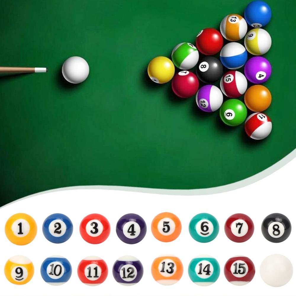 16PCS 2.5CM Mini Billiard Ball Mini Pool Ball Billiards Ball Set Children Toy