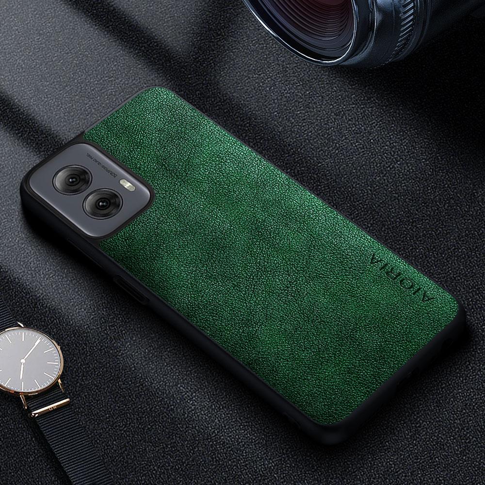 Чехол для Motorola Moto G Play Power Stylus 2024 5g 4g X50 Ультра роскошный кожаный чехол для телефона Funda Retro Business Solid color capa