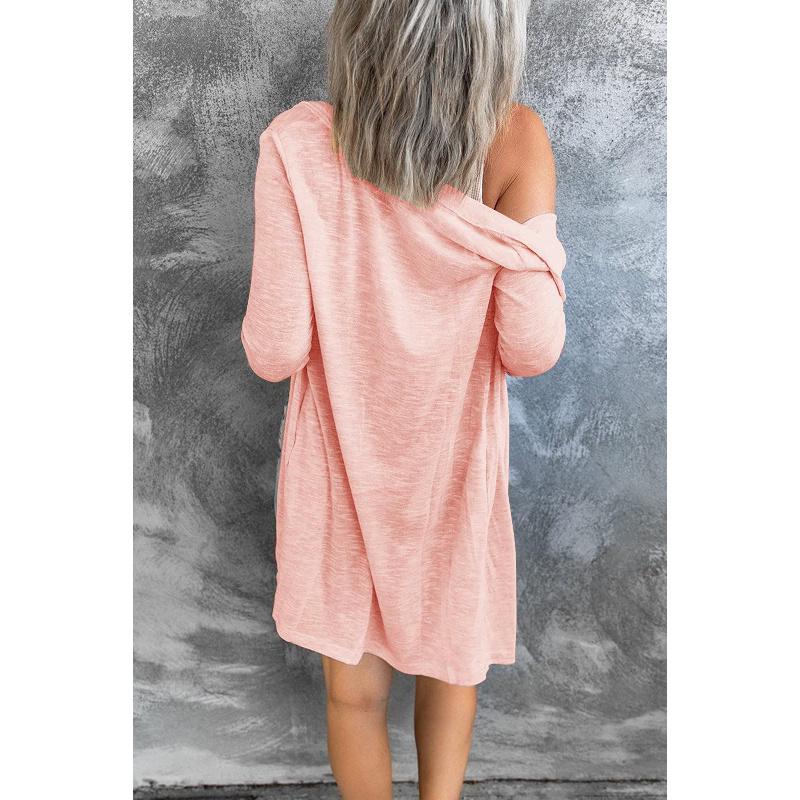 Spring and summer new women's long buttoned solid color casual sun-protective long-sleeve cardigan jacket
