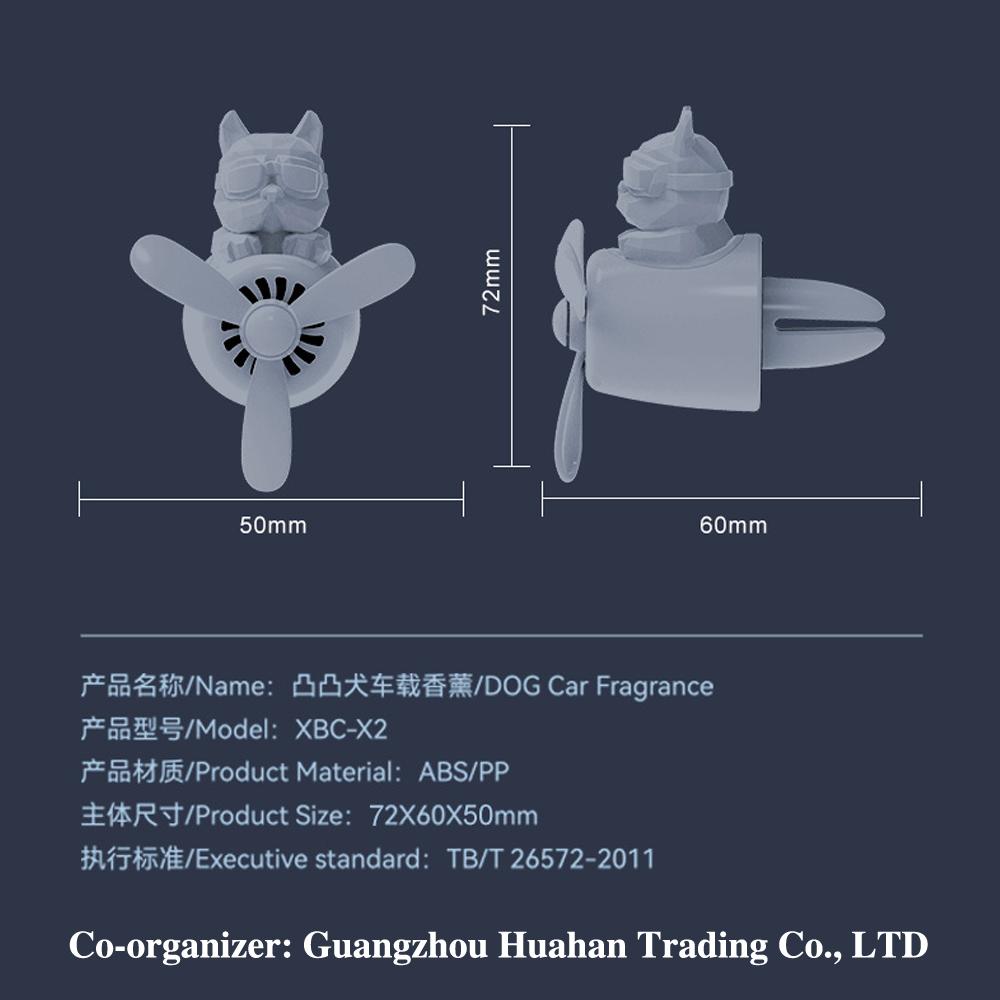 72KM Bulldog Car Air Freshener Bear Pilot Air Outlet Propeller Fragrance Interior Accessories Perfume Diffuser Auto