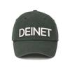 DEINET DEINET WASHED LOGO CAP IN CHARCOAL