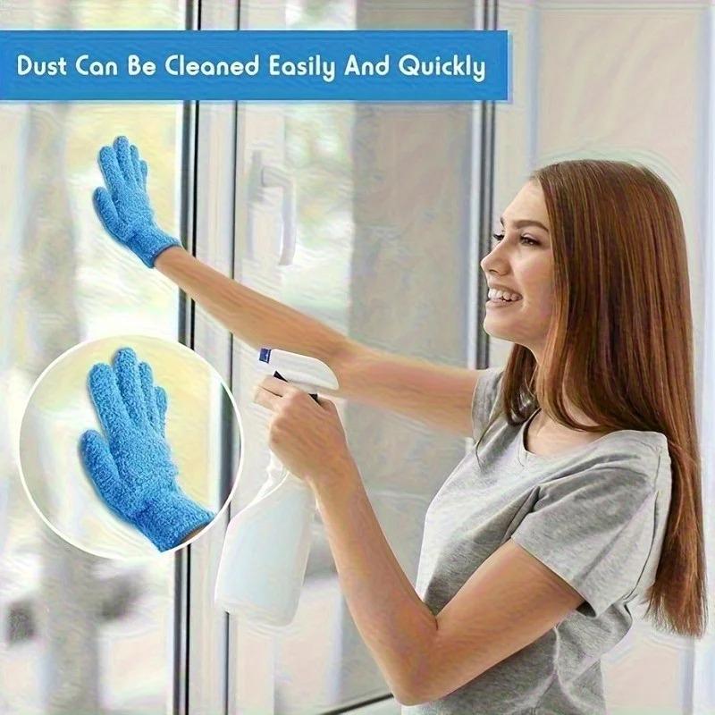 5pairs Microfiber Dusting Gloves-Stretchable & Breathable Cleaning Gloves,Non-Waterproof for Cars,Boats,RVs,Pools,Home,Kitchen