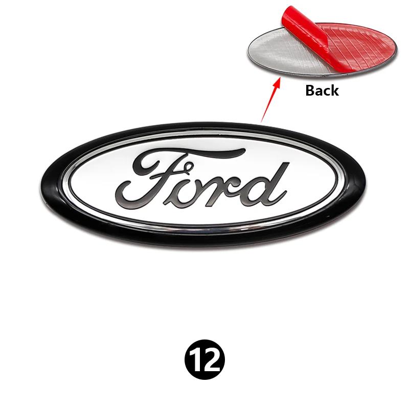ABS Car Front Grille Rear Trunk Logo Emblem Stickers For Ford Focus Mondeo Edge Ecosport Ranger Fiesta Fusion Kuga Accessories XT4