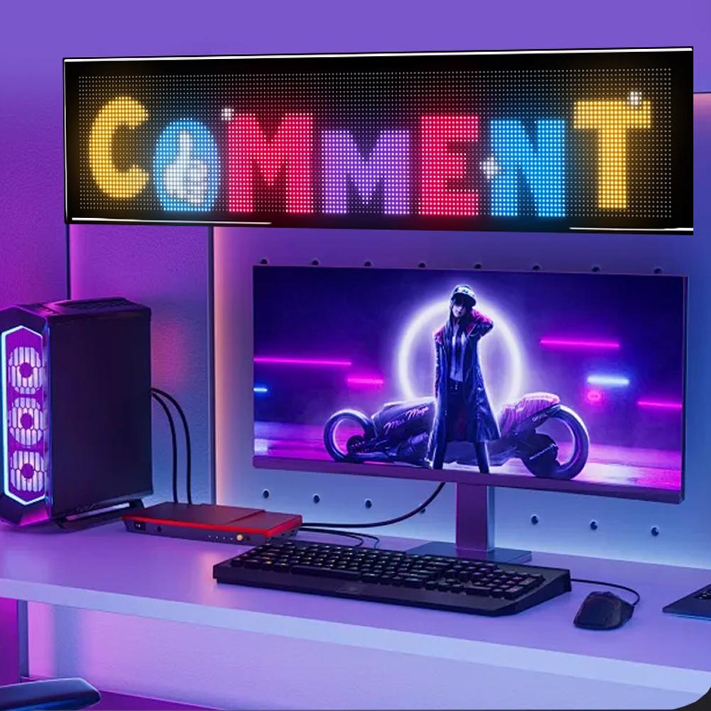 Бизнес Реклама Светодиодная Матрица Пиксельная Панель RGB Узор Авто Граффити Бегущая Строка Анимация Напоминающий Свет для Магазина Bluetooth Лампа