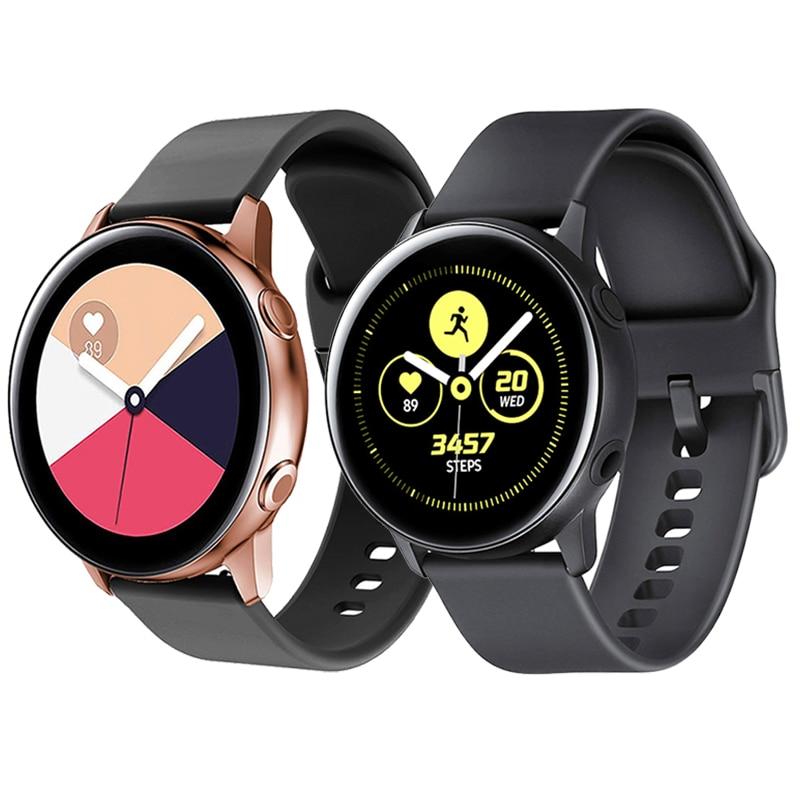 Мягкий силиконовый ремешок для часов 20 мм 22 мм для Samsung Galaxy Watch 42 мм Active2 40 мм для Galaxy Watch 3 41 45 мм для Huami Amazfit