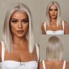 Blonde Lace Front Synthetic Wig Medium Long Ombre Blonde To Platinum For Women Daily Party Cosplay Wigs Heat Resistant Fiber Hair