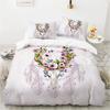 Wolf Dreamcatcher Bedding Set,Dreamcatcher Animal Print Duvet Cover King Size For Adult Boys Kids,Exotic Bohemian Duvet Cover