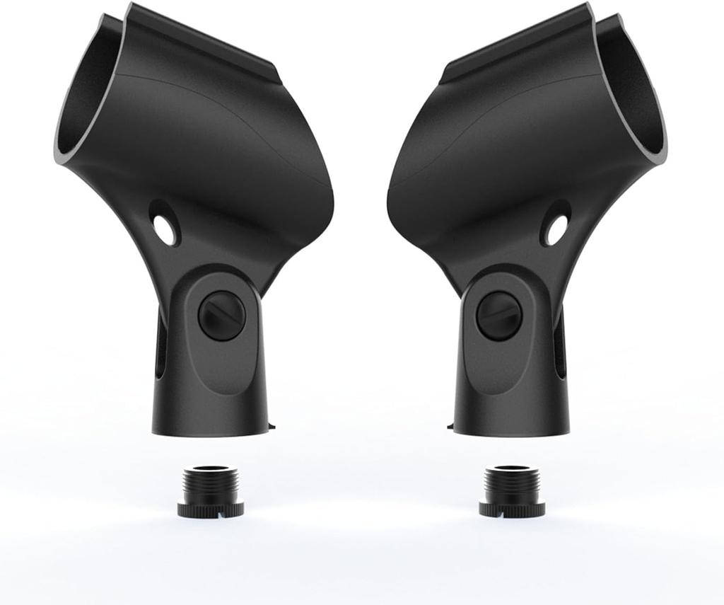 Etour [2025 Upgrade] Universal Microphone Clip Holder, Screw Adapter, Adjustable and Adaptive for Microphone Stand, Suitable for SM5848, PGA5848,