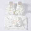 2Pcs/Set Lace Flower Baby Girl Socks Headband Set Kids Cotton Boat Socks Hair Bands Newborn Sweet Princess Hair Accessories